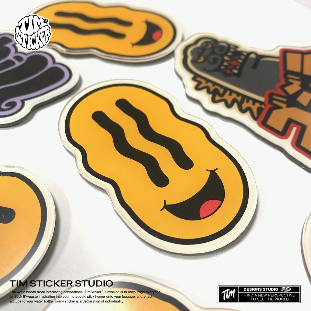 Strong Magnetic Scratch-Free Smile Pattern Refrigerator Magnets, Protects Refrigerator Surface Without Marks TIM STICKER®