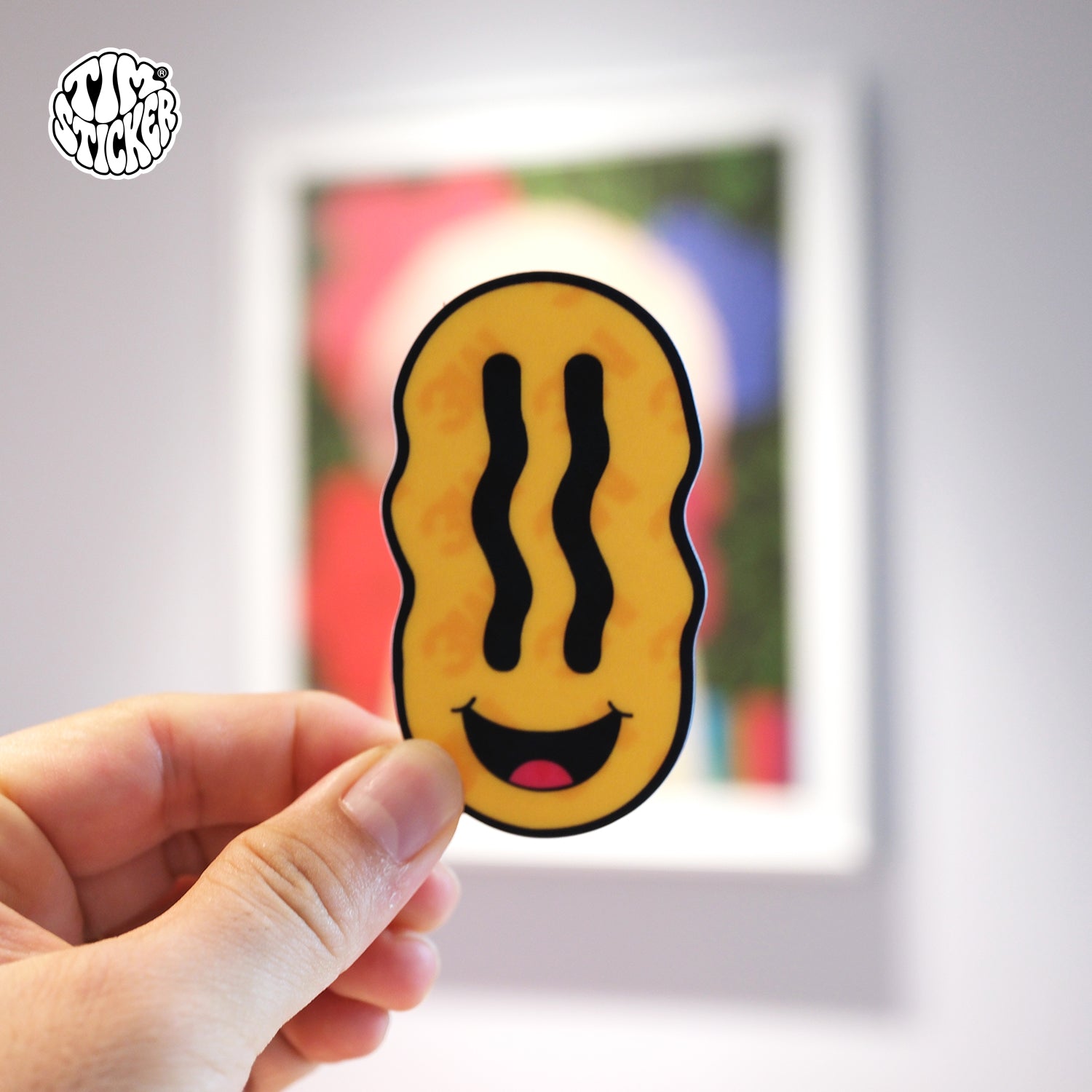 Smile Face Vinyl Sticker Minimal Happy Smiley Decal for Car Windows, Laptop & Phone, Rolling suitcase, 3 PCS, Not Reusable TIM STICKER®