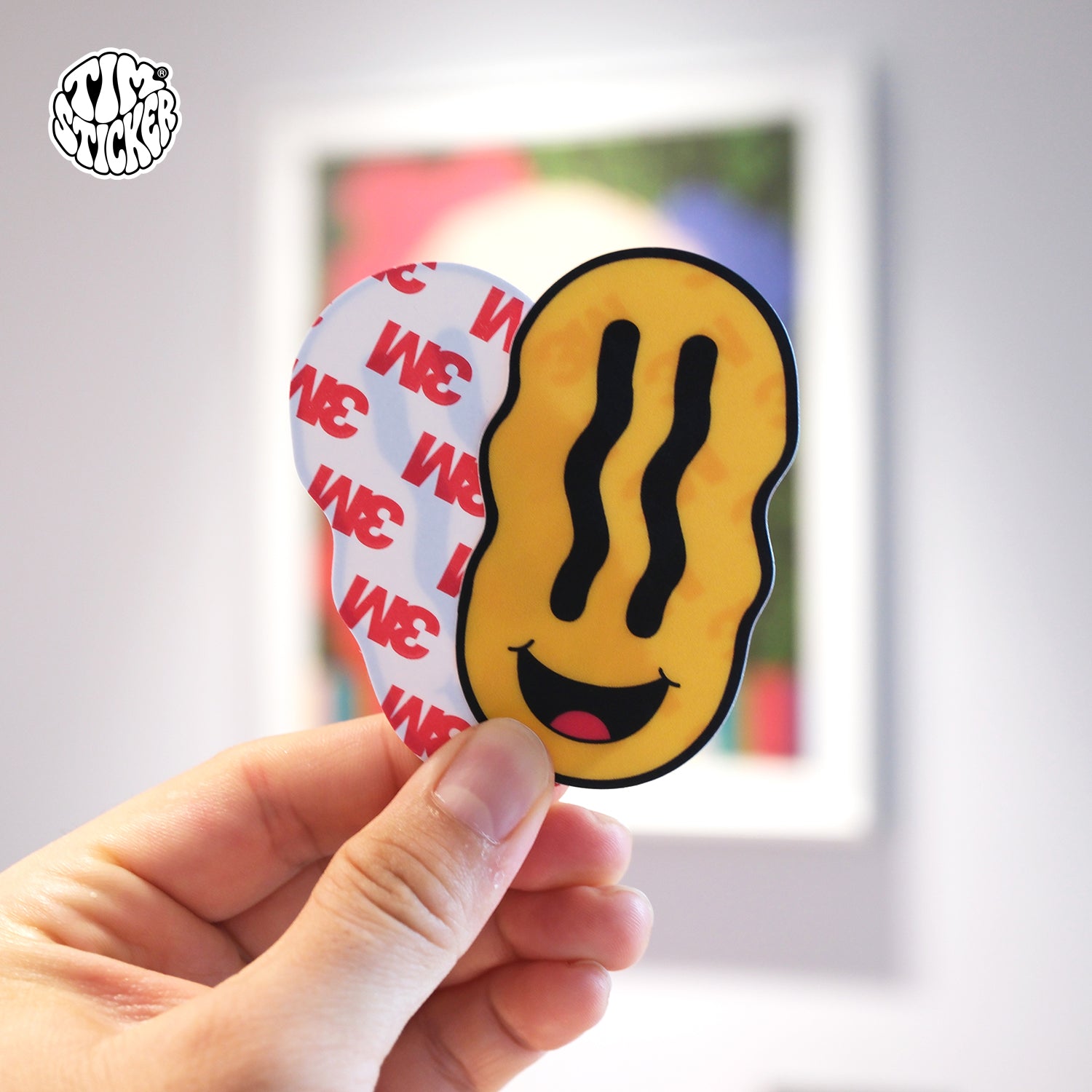 Smile Face Vinyl Sticker Minimal Happy Smiley Decal for Car Windows, Laptop & Phone, Rolling suitcase, 3 PCS, Not Reusable TIM STICKER®