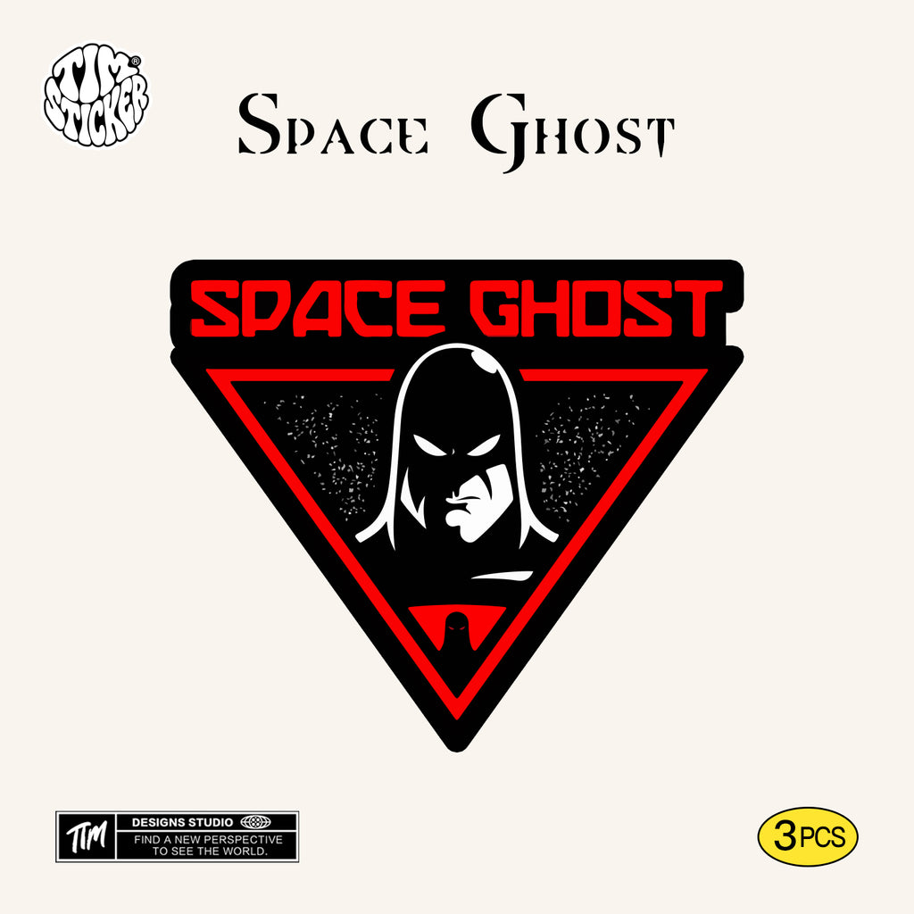 Space Ghost Cool Laptop Stickers, Waterproof & UV-Protected, 1 PCS, Not Reusable TIM STICKER®