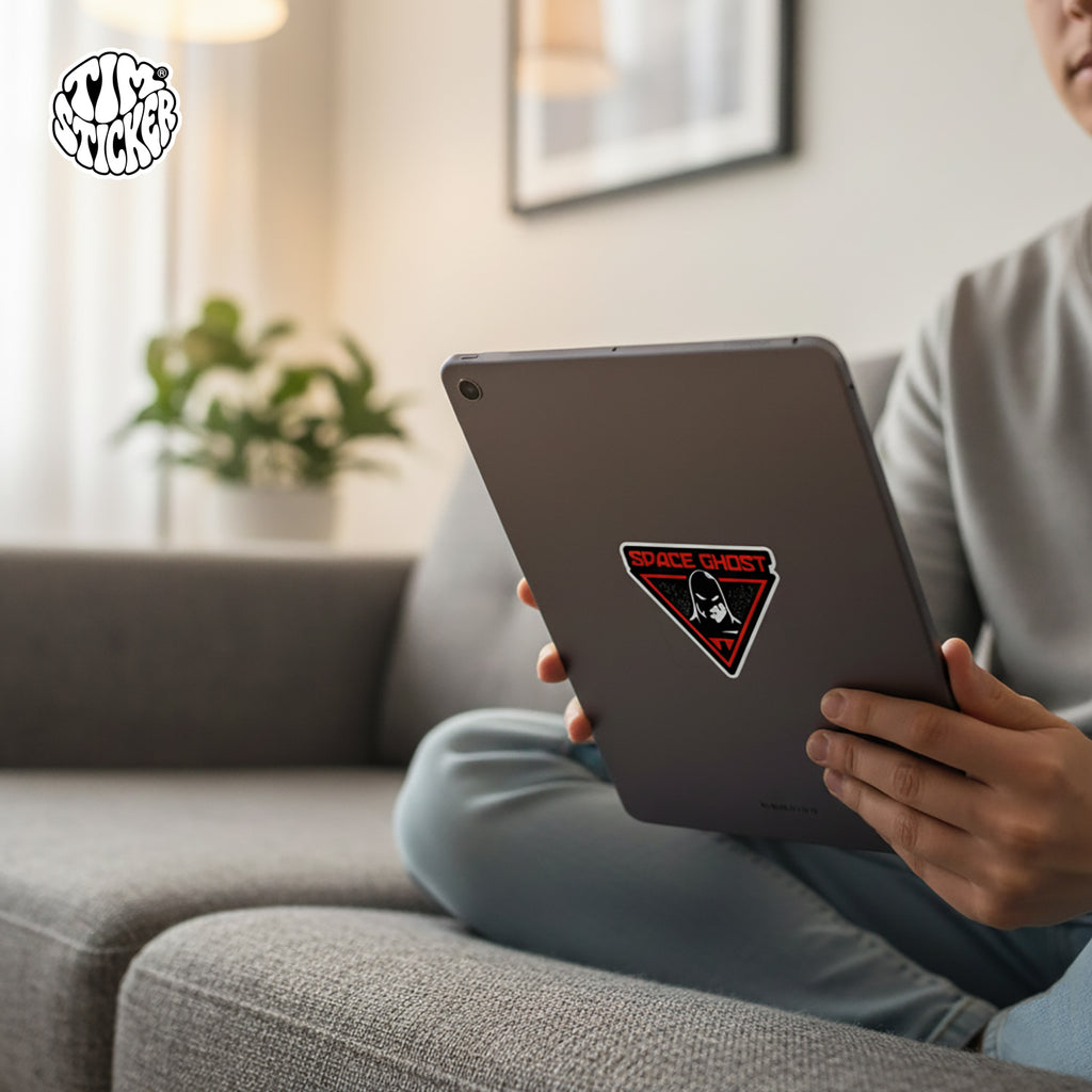Space Ghost Cool Laptop Stickers, Waterproof & UV-Protected, 1 PCS, Not Reusable TIM STICKER®