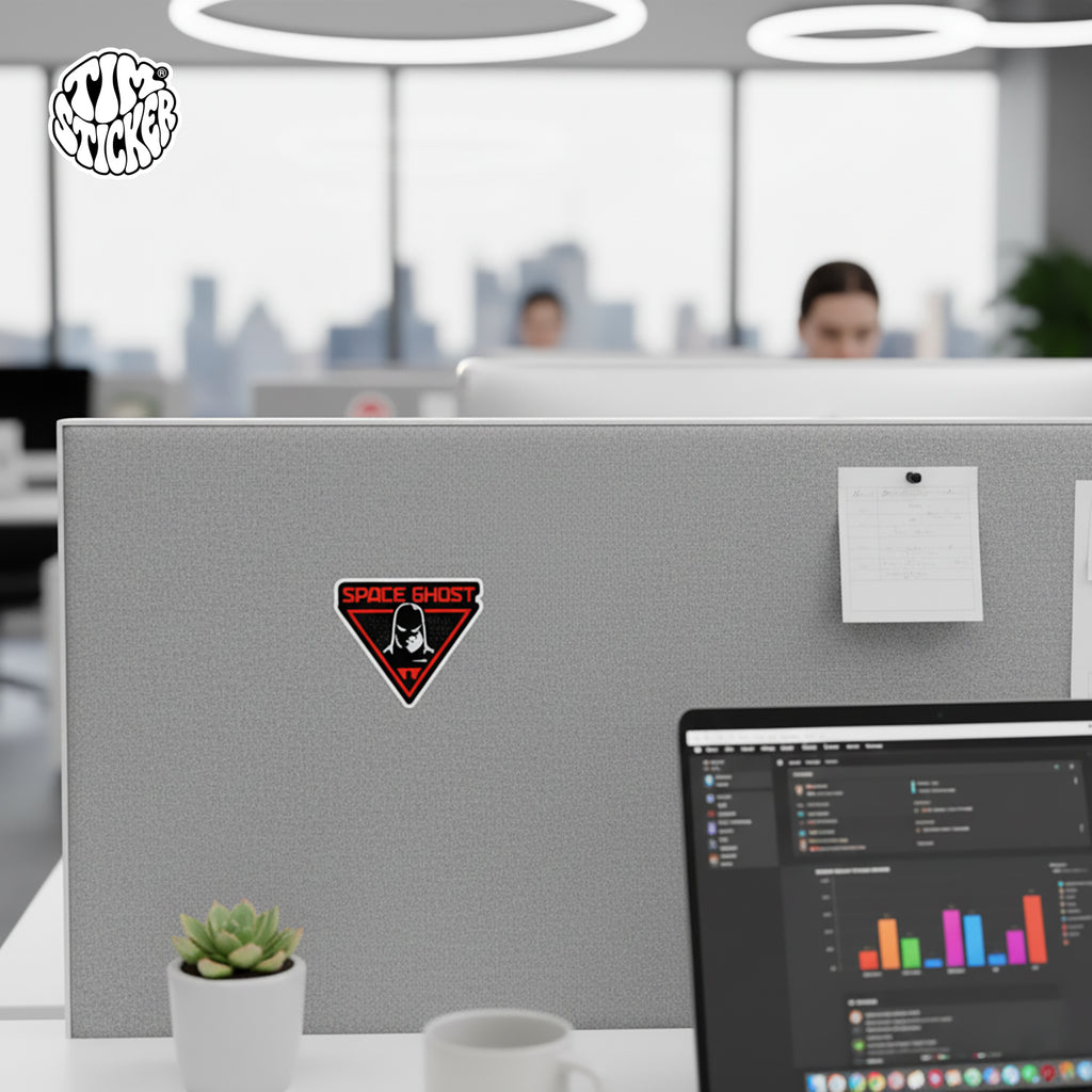 Space Ghost Cool Laptop Stickers, Waterproof & UV-Protected, 1 PCS, Not Reusable TIM STICKER®
