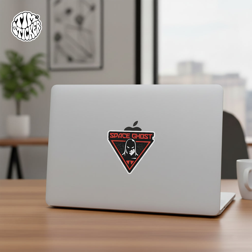 Space Ghost Cool Laptop Stickers, Waterproof & UV-Protected, 1 PCS, Not Reusable TIM STICKER®
