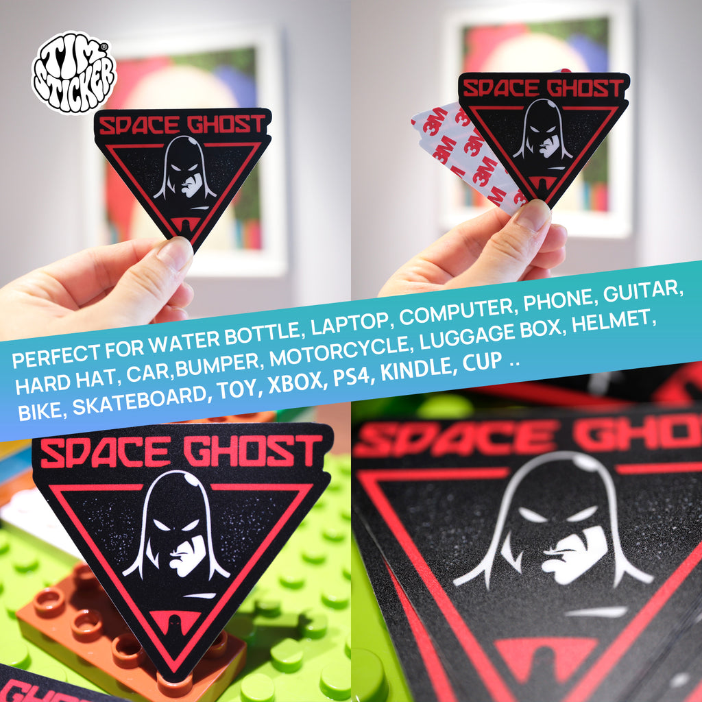 Space Ghost Cool Laptop Stickers, Waterproof & UV-Protected, 1 PCS, Not Reusable TIM STICKER®