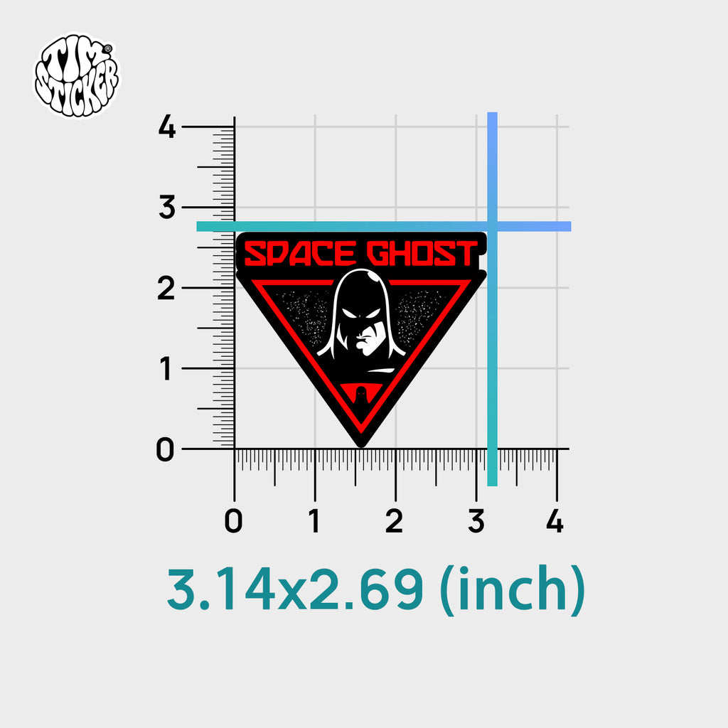 Space Ghost Cool Laptop Stickers, Waterproof & UV-Protected, 1 PCS, Not Reusable TIM STICKER®