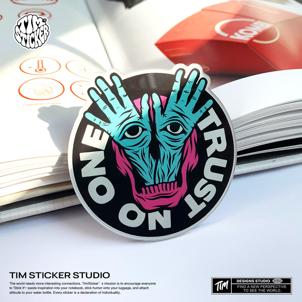 Strong Magnetic Scratch-Free "Trust No One" Refrigerator Magnets, Protects Refrigerator Surface Without Marks TIM STICKER®