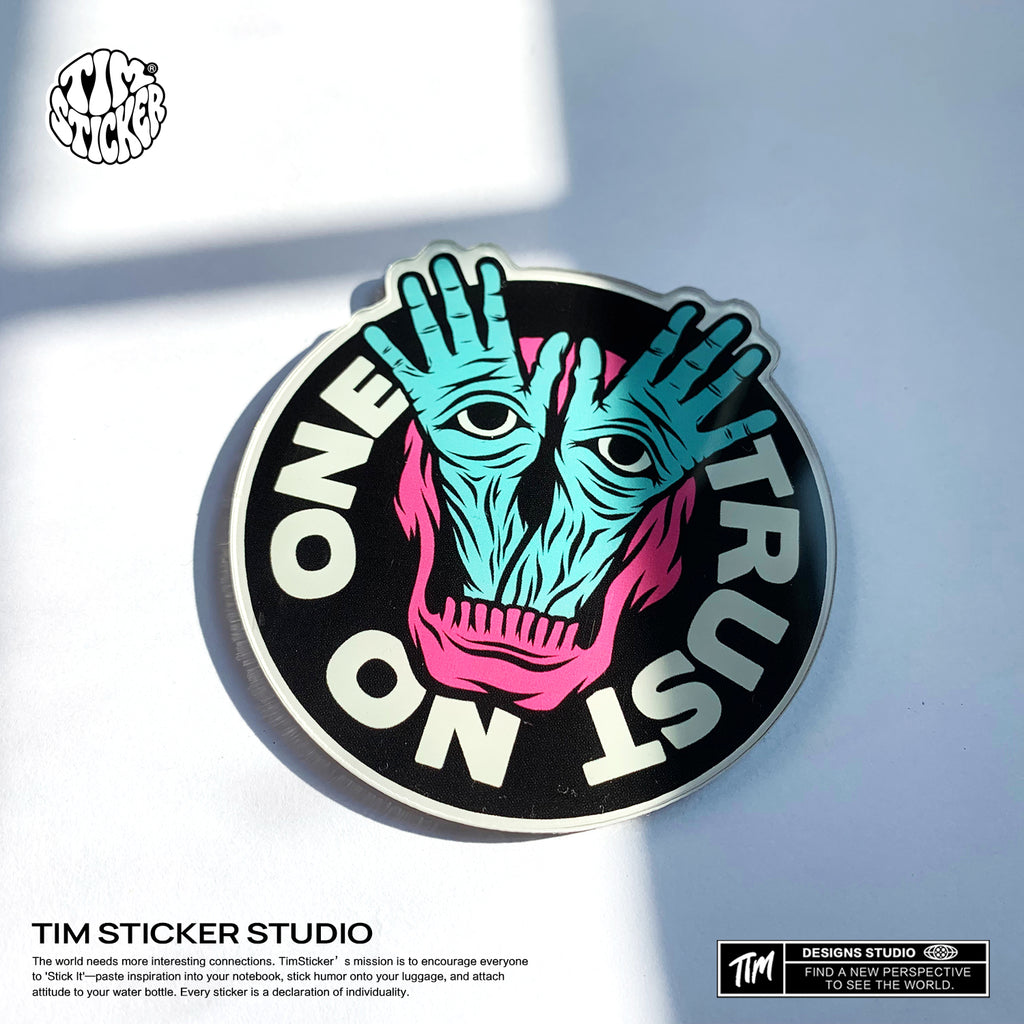 Strong Magnetic Scratch-Free "Trust No One" Refrigerator Magnets, Protects Refrigerator Surface Without Marks TIM STICKER®