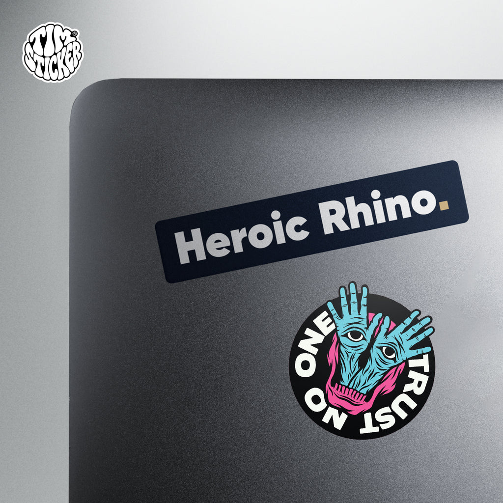 Trust no one Waterproof Stickers, Monster Hand And Eyes Vinyl Sticker Style Decal for Laptop, Water Bottle, Car, Skateboard, 3 PCS, Not Reusable TIM STICKER®