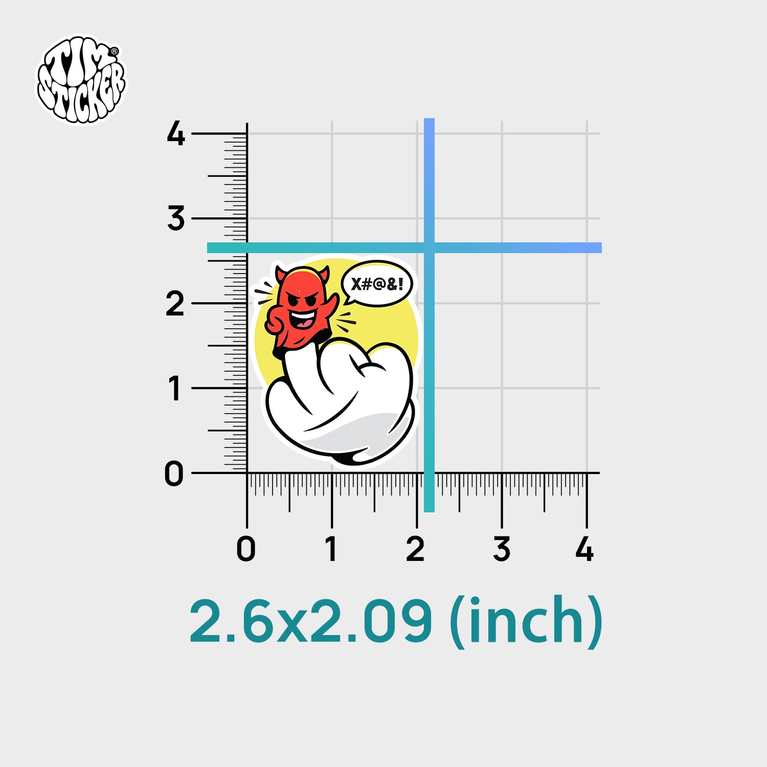 Evil Urges Cartoon Hand Gesture Sticker – Funny Attitude Vinyl Decal for Cars, Laptops & Windows, 3 PCS, Not Reusable, TIM STICKER®