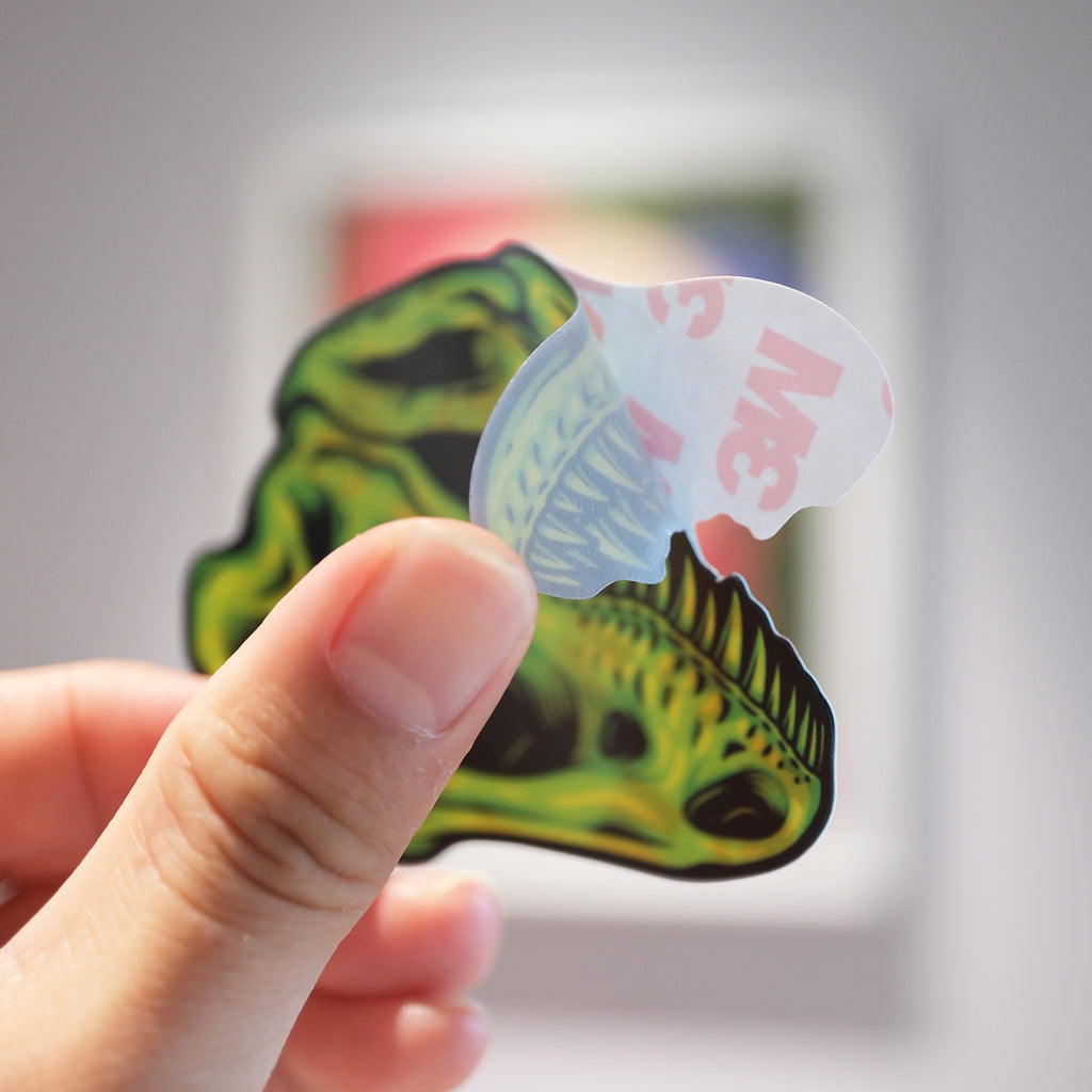 Tyrannosaur Skull Water Bottle Stickers, Waterproof & Grit Texture, 3 PCS, Not Reusable TIM STICKER®