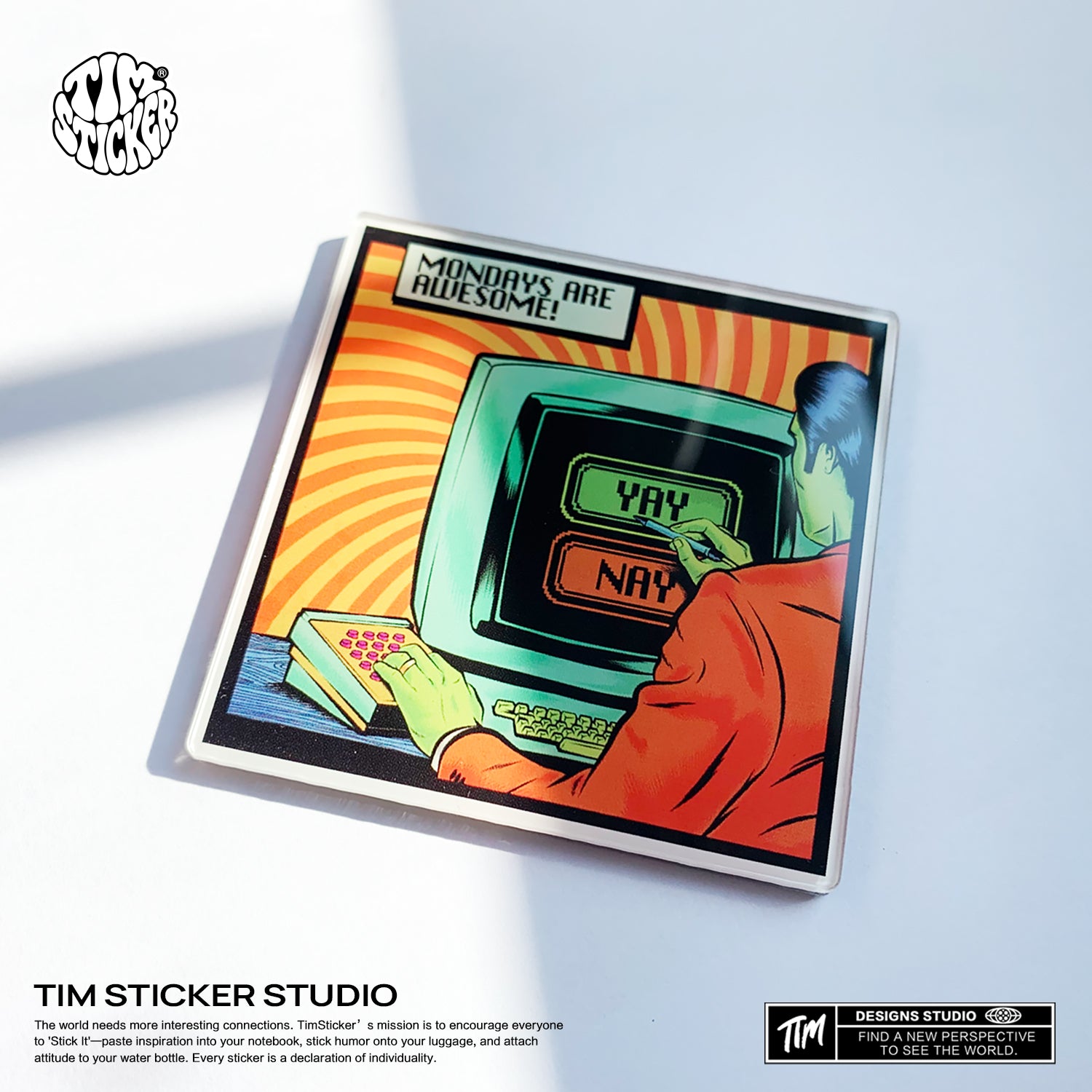 Strong Magnetic Scratch-Free "Yay Or Nay" Refrigerator Magnets, Protects Refrigerator Surface Without Marks TIM STICKER®