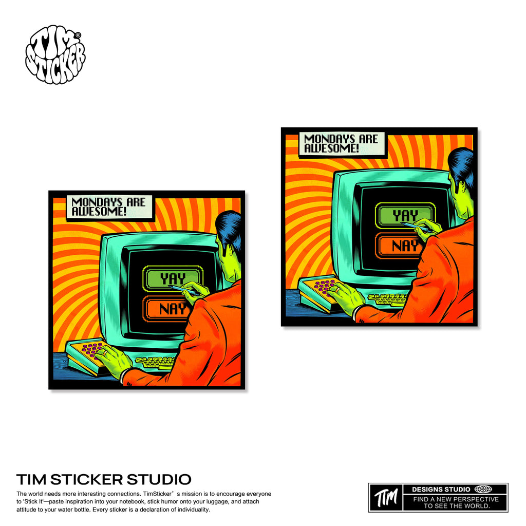 Strong Magnetic Scratch-Free "Yay Or Nay" Refrigerator Magnets, Protects Refrigerator Surface Without Marks TIM STICKER®