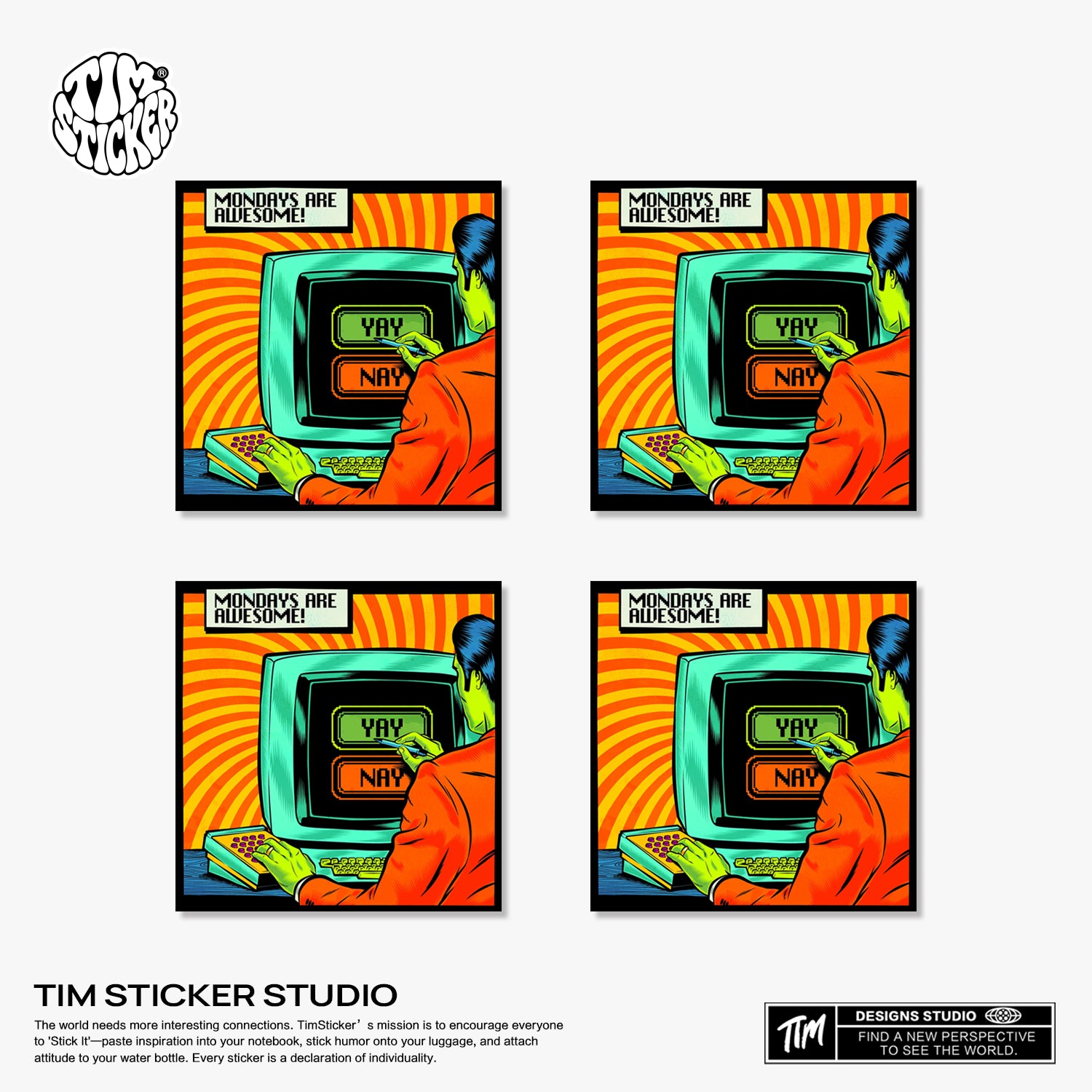 Strong Magnetic Scratch-Free "Yay Or Nay" Refrigerator Magnets, Protects Refrigerator Surface Without Marks TIM STICKER®