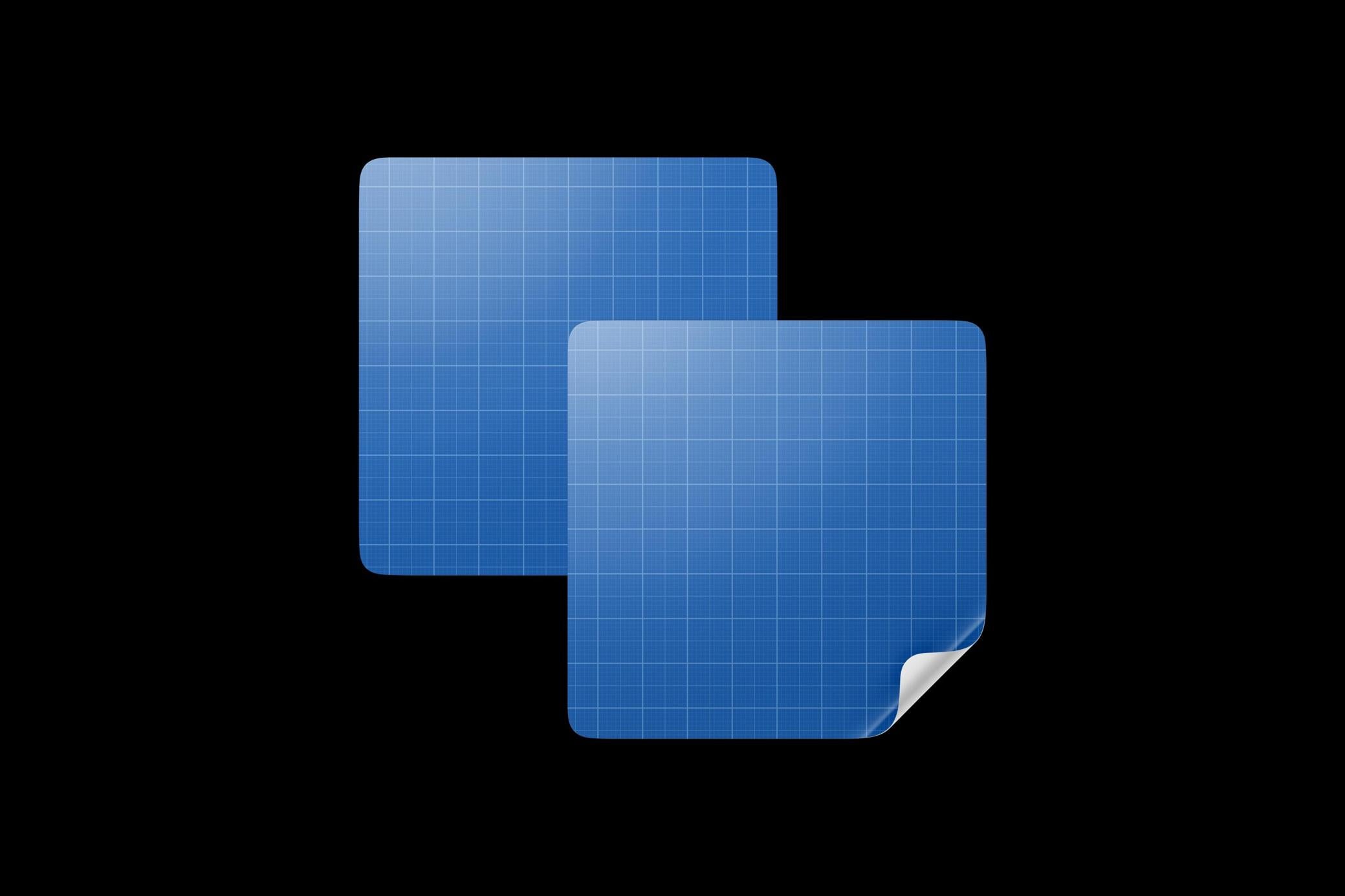 Glossy Stickers Mockup