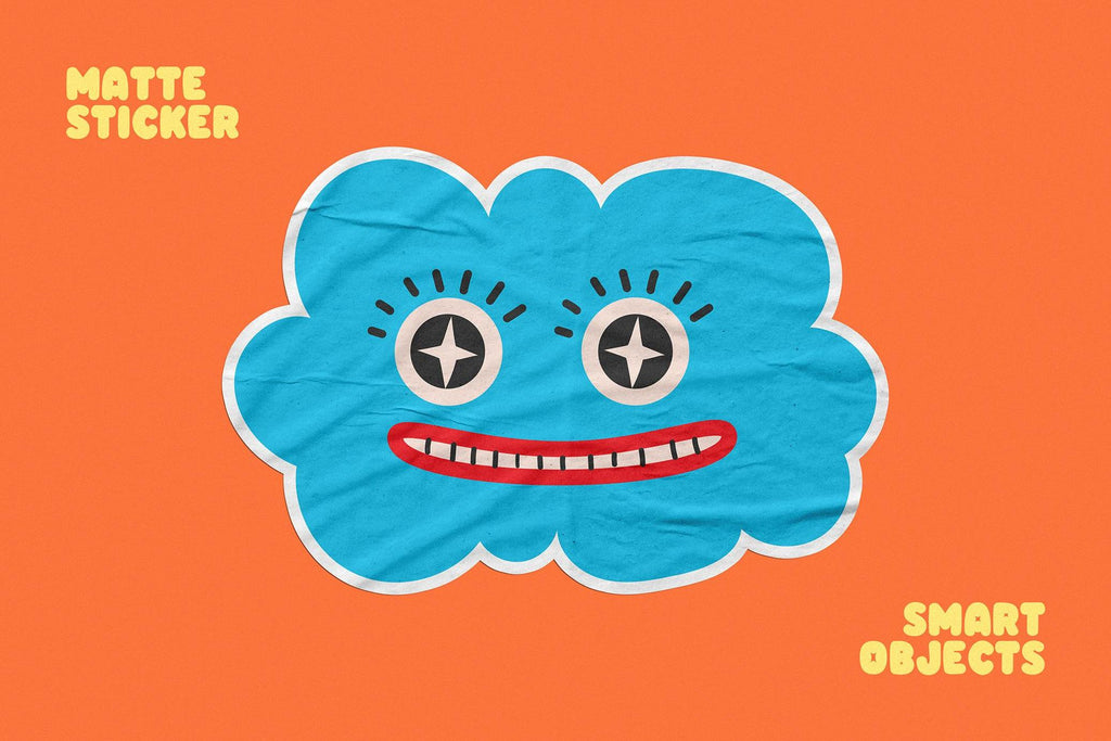 Matte Vinyl Sticker Mockup