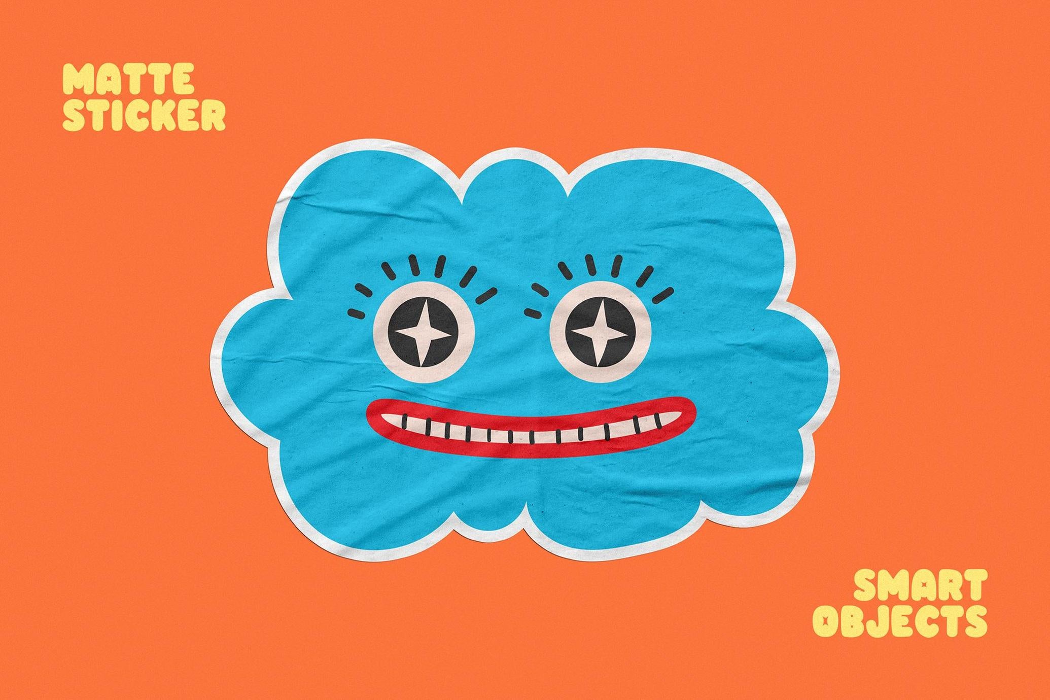 Matte Vinyl Sticker Mockup