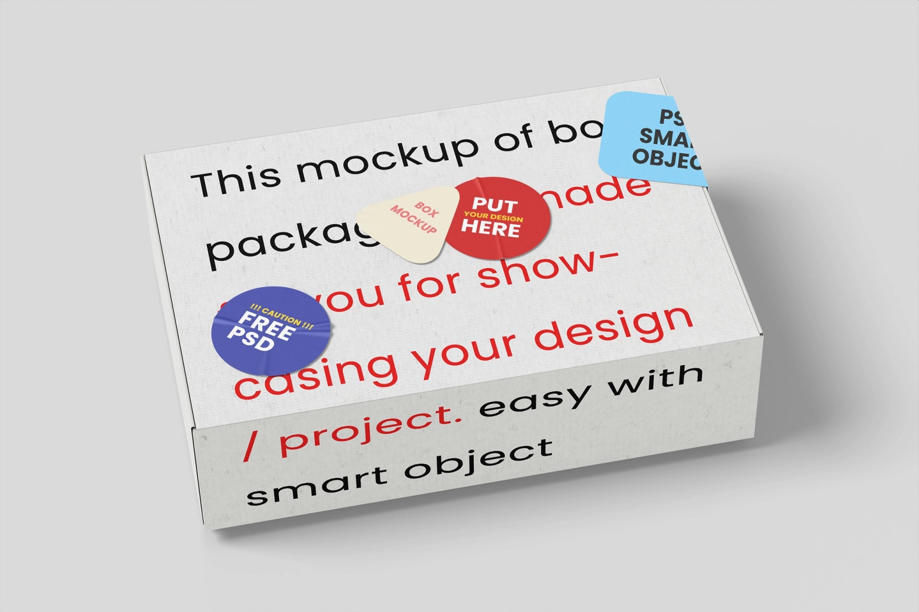 Packaging Box Mockup – TIM STICKER