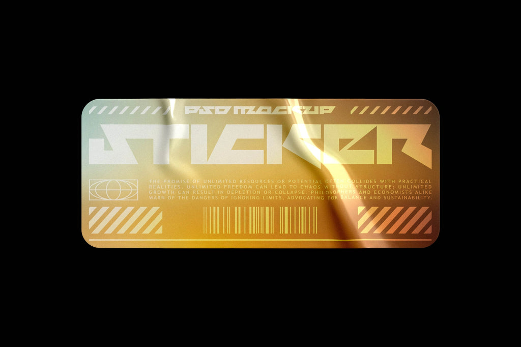 Rectangle Plastic Sticker Mockup