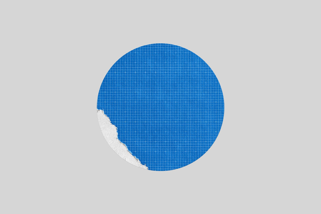 Ripped Round Paper Sticker Mockup