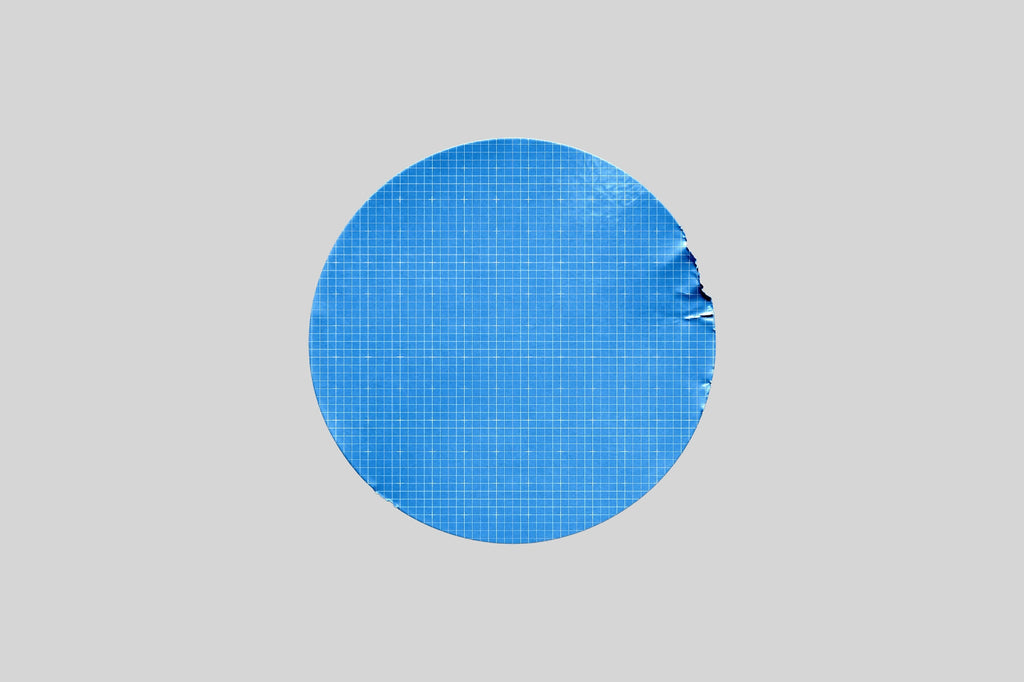 Round Sticker Mockup with Wrinkles & Edge Dent