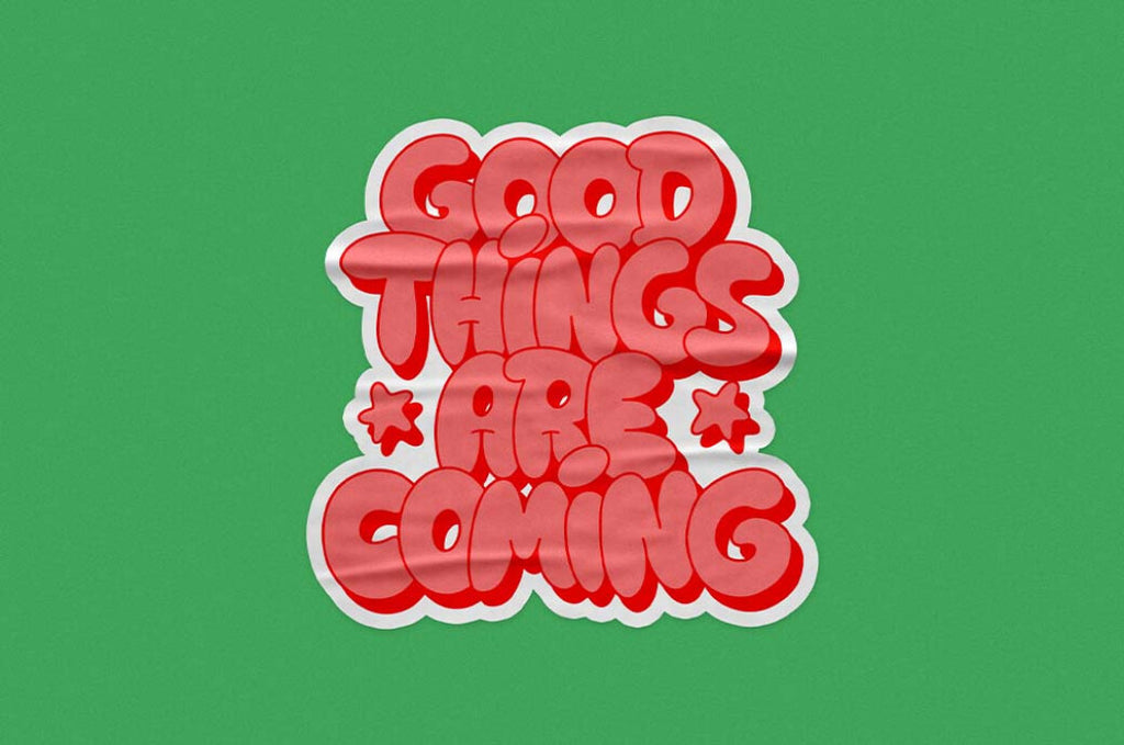 Wrinkled Glossy Sticker Mockup